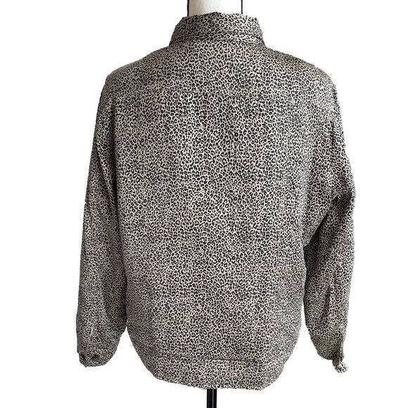 WORTHINGTON Silk Jacket Animal Leopard Cheetah Print Size Large - Picture 2 of 8